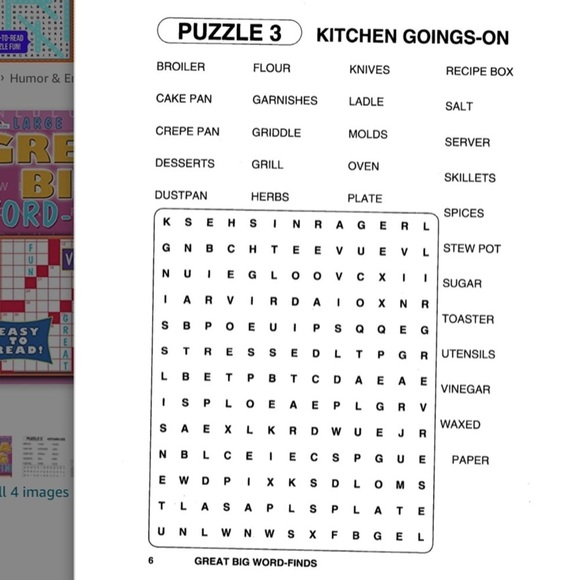 Great Big Large Print Word-Find Puzzles Books Pack of 3 Full Size Books - Picture 9 of 14